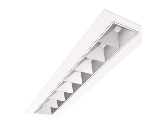 SELA MAT LED modern recessed luminaire for modular suspended ceilings for LED light sources nowoczesna oprawa do sufitów modułowych na źródła światła LED CCT LxWxH K LxW Louver: mat aluminum Raster: