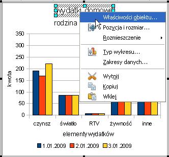 W tym momencie pojawia się menu, z którego wybieramy Właściwości obiektu.