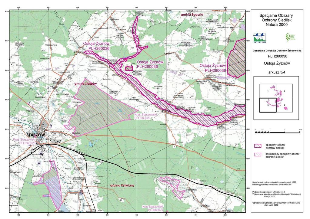 Rysunek 11 Lokalizacja obszaru Natura 2000 Ostoja Żyznów Źródło: Strona internetowa Generalnej Dyrekcji