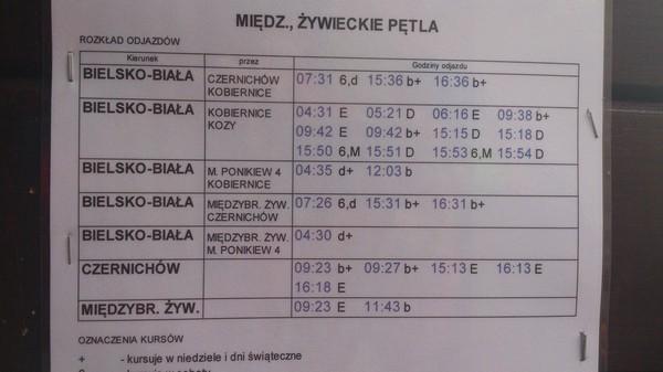 Jeśli jednak nie trafiliśmy na kurs MZK, będziemy zmuszeni zejść około kilometra na kolejny przystanek autobusów PKS pętla Żar.