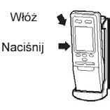 PRZYGOTOWANIE Włóż baterie do pilota (R03 / LR03 x 2) 1 2 3 Naciśnij i przesuń pokrywkę zabezpieczającą baterie na spodzie pilota. Naciśnij pokrywkę w miejscu znaku i przesuń ją zgodnie ze strzałką.