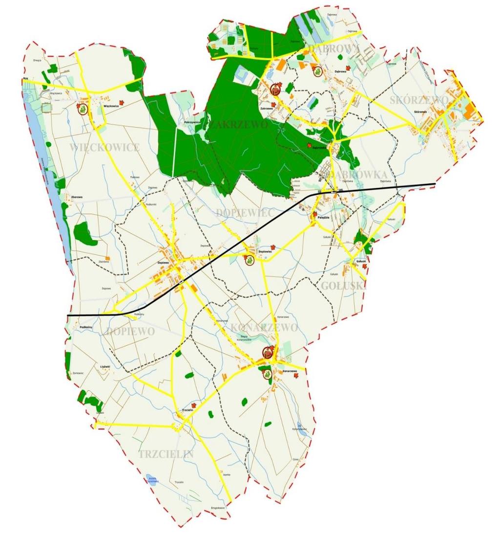 Rysunek 2 Gmina Dopiewo Źródło: Opracowanie na podstawie http://www.mapapolski.com.