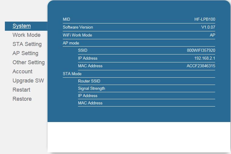 Poniżej kroki potrzebnego do sparowania rejestratora z siecią WiFi: - Przejdź do zakładki " Work Mode".