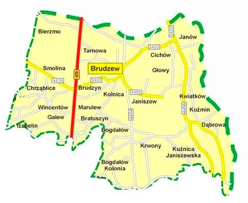 południowa część gminy, którą tworzą rozległe i płaskie powierzchnie doliny Warty wchodzący w skład Pradoliny Warszawsko-Berlińskiej (Kondracki 2000) oraz Kotliny Kolskiej, opadające łagodnie na