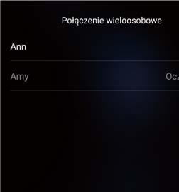 Połączenia i kontakty Jeśli połączenie przychodzące pojawi się w trakcie wpisywania tekstu lub podczas pracy w trybie pełnoekranowym (na przykład przy oglądaniu zdjęć lub w trakcie gry), połączenie