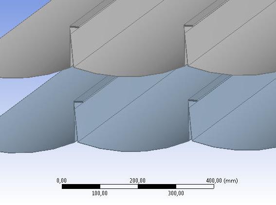 Analiza dwuwarstwowej powłoki łukowej na przykładzie przykrycia hali... 105 Rys. 4. Model belkowy Fig. 4. Beam model Rys. 5.