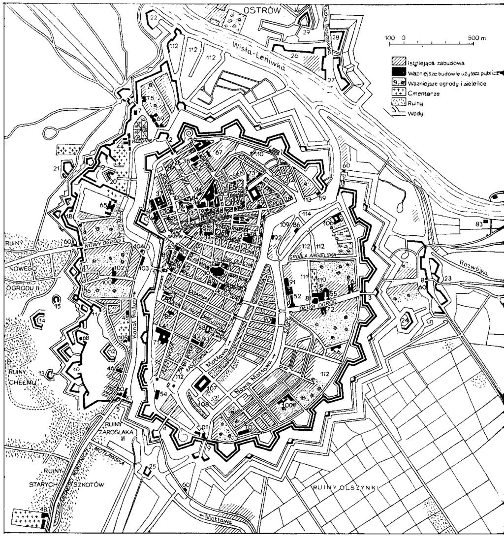 Gdańsk - fortyfikacje bastionowe Źródło: J. Kowalski, R. Massalski, J.