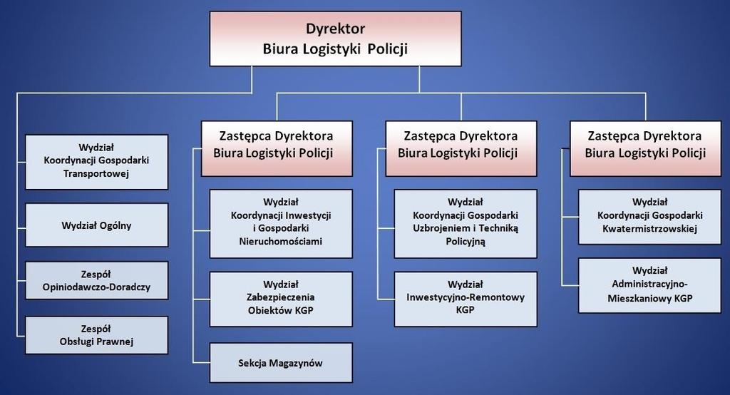 Biuro Logistyki Policji Struktura organizacyjna na dzień 1.01.2009 r.