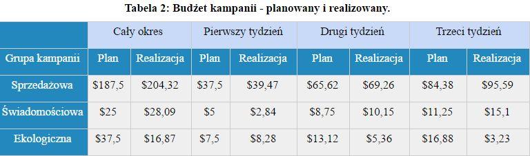 Opis kampanii Przegląd kampanii Działania marketingowe podzielone zostały według trzech głównych celów: generowania sprzedaży, budowania świadomości marki i postawy proekologicznej.