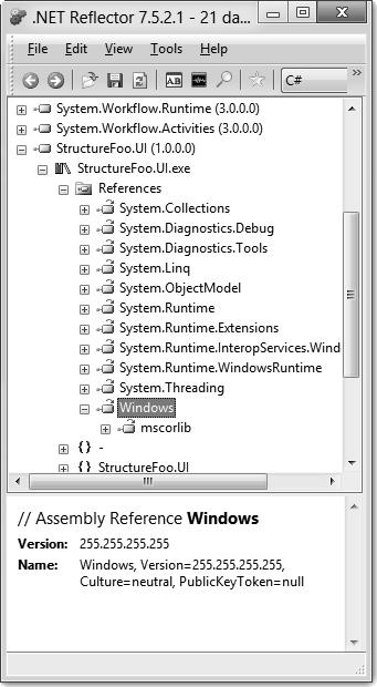 Rysunek 1-5. Pośrednie odwołanie do biblioteki WinRT A teraz powróćmy do programu Visual Studio i przyjrzyjmy się ustawieniom projektu oraz mechanizmowi dodawania odwołań.