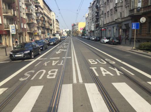 Długość tras tramwajowych z wydzielonymi korytarzami Udział tras tramwajowych z