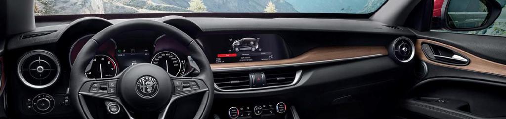 KOMFORT/ FUNKCJONALNOŚĆ STELVIO SUPER EXECUTIVE FIRST EDITION QUADRIFOGLIO 3,5" wyświetlacz między zegarami - - 7" wyświetlacz pomiędzy zegarami 4GF 1000,- 1000,- 1000,- 6 stopniowa regulacja