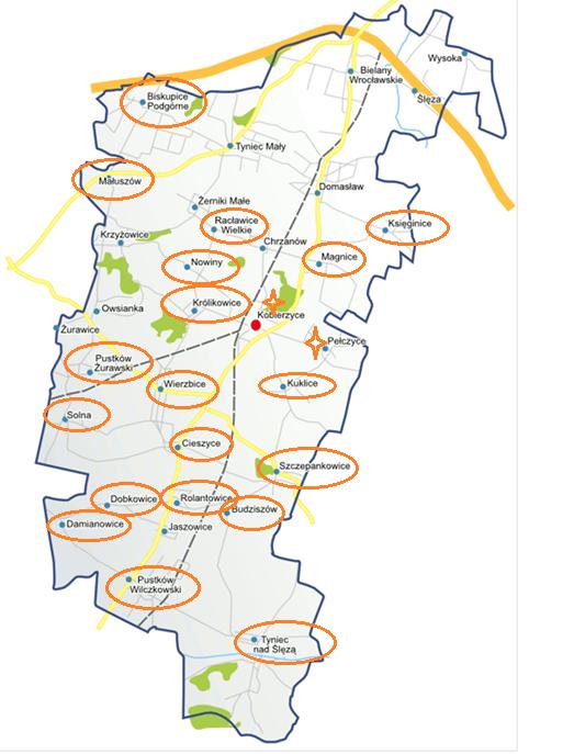 Załącznik do Uchwały Nr XVII/310/16 Rady Gminy Kobierzyce z dnia 23 czerwca 2016 r. Mapa 10.