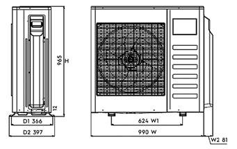 ętrznej 220-240V ~ 50Hz, 1Ph Przewyższenia j. zew.