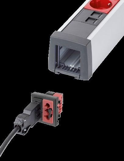 męskie IEC320 Miniwieże i kolumny K10 /14 Przepust kablowy bezpośredni kątowy