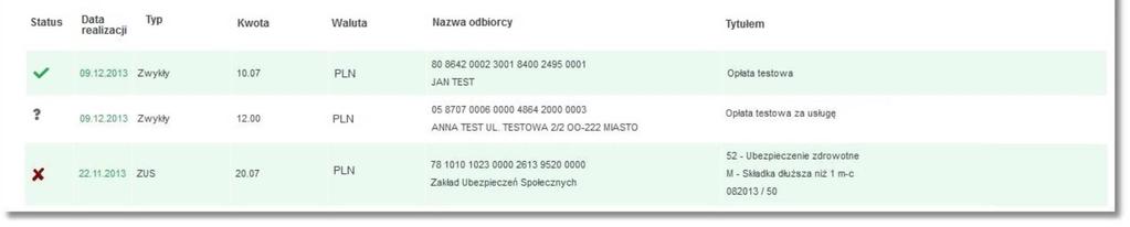 W przypadku przelewów wewnętrznych wykonywanych za pośrednictwem CUI, które zostały złożone na rachunki kart prepaid system defbank-pro kontroluje, czy w wyniku danej