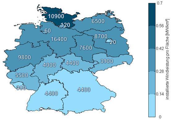 Całkowita moc zainstalowana na lądzie w scenariuszu wynosi około 87 GW.