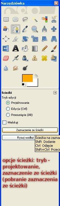 Powstałe zaznaczenie wypełniamy kolorem ﬀa800. Następnie wykonujemy następującą rzecz : w menu obrazka wybieramy Filtry -> Zniekształcenia -> Faluj. Pozostawiamy wartości domyślne i klikamy OK.