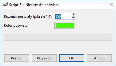 W otwartym oknie dialogowym wpisujemy takie wartości jak na