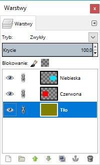 [3/45] GIMP 5 Opis okna warstwy 1. Widoczność warstwy 2. Spinacz warstw 3. Nazwa warstwy 4. Warstwa podświetlona, na której aktualnie pracujemy 5. Suwak przezroczystości warstw 1 2 3 4 Rysunek 4.