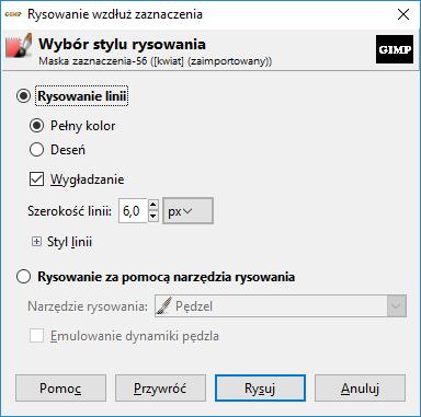 [43/45] GIMP Rysunek 88. Wybór stylu rysowania Uzyskujemy następujący efekt Rysunek 89.