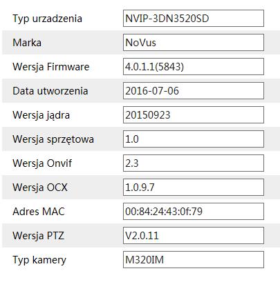 Instrukcja obsługi kamer IP PTZ serii NVIP-3000 wer.1.