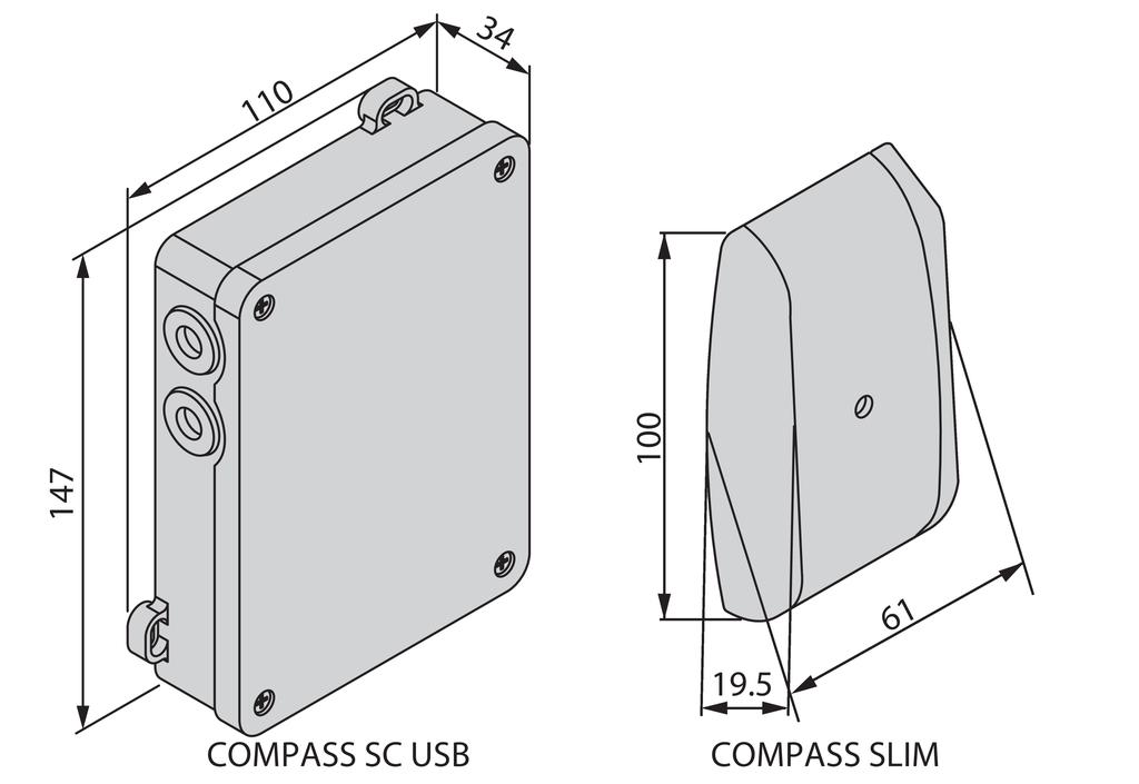 COMPASS SC USB Zasilanie Maks.