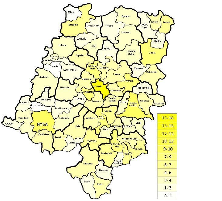 Rysunek 16.Potencjał energii słonecznej w województwie opolskim. źródło: Plan Rozwoju Odnawialnych Źródeł Energii w Województwie Opolskim. 6.6.6 Energia cieków wód powierzchniowych Potencjalna i kinetyczna energia cieków wód powierzchniowych wykorzystywana jest do wytwarzania energii w elektrowniach wodnych.