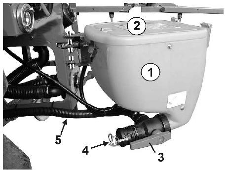 Budowa i działanie maszyny podstawowej 5.12 Zbiornik wpłukujący z inżektorem i dyszą płukania kanistrów (Opcja dla UF901 /1201) Rys. 47/.