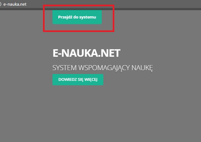 1. Logowanie do systemu SYSTEM E-NAUKA INSTRUKCJA DLA STUDENTA W celu zalogowania się do systemu dydaktycznego e-nauka.