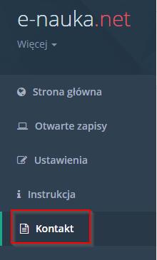 W wiadomości należy sprecyzować temat oraz typ wiadomości, a także podać treść.