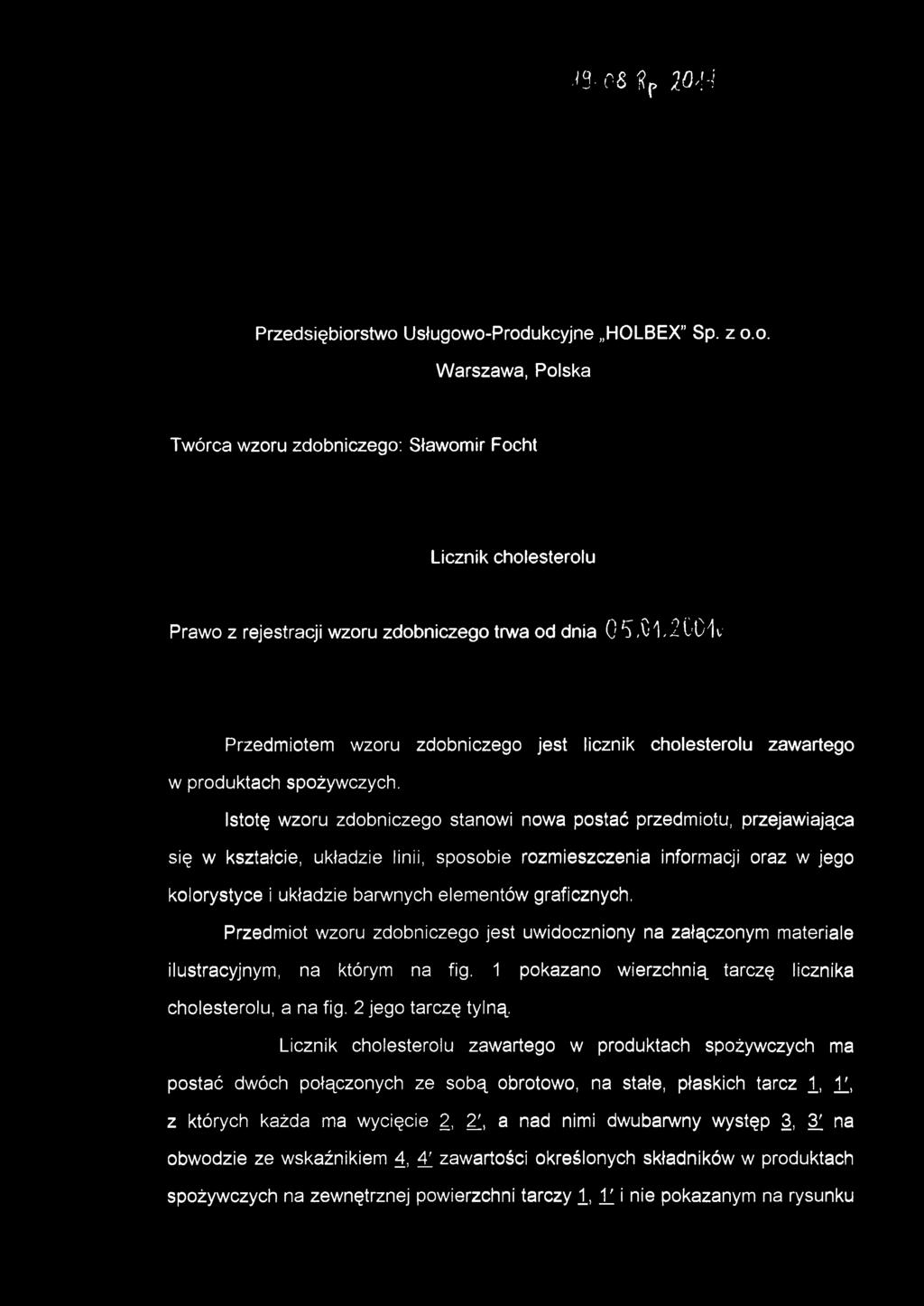 zdobniczeg o jes t liczni k cholesterol u zawarteg o w produktach spożywczych.