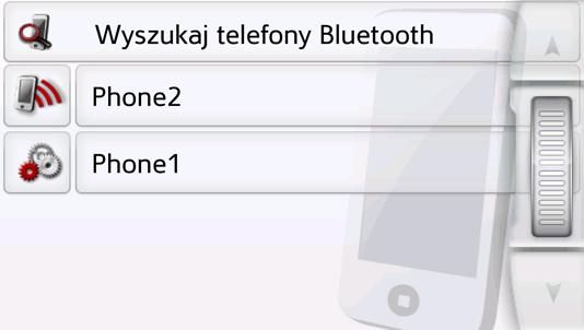 OBSŁUGA TELEFONU >>> Listy załadowane z telefonu komórkowego > Za pomocą odpowiednich przycisków Nieodebrane, Odebrano i Wybrane wyświetl odpowiednią listę w ramach listy numerów.