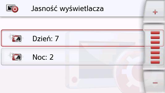 Przy ustawieniu automatycznym urządzenie przełącza się automatycznie w tryb pracy dziennej lub nocnej wyświetlacza w zależności od czasu w aktualnym położeniu.