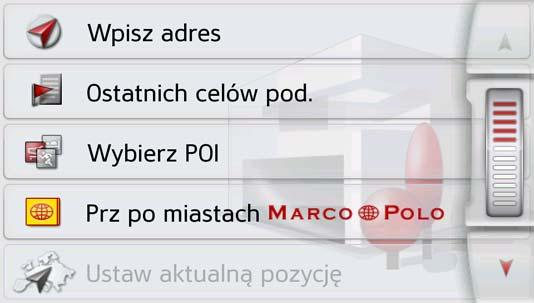 >>> NAWIGACJA Można tu ustalić nowy adres domowy na przykład przy użyciu inteligentnego pola wprowadzania tekstu.