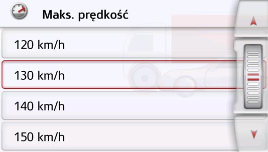 >>> NAWIGACJA Wyświetlane są różne profile i można wybrać żądany profil naciskając odpowiedni przycisk.