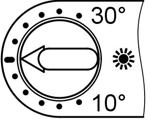 Ustawienia Wybór programu (ciąg dalszy) w Eksploatacja letnia Ogrzewanie pomieszczenia następuje tylko wtedy, gdy temperatura pomieszczenia spada poniżej +6 C.