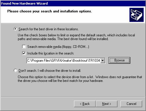 Zrzut ekranu 3: Kreator dodawania nowego sprzętu: Okno dialogowe z opcjami wyszukiwania i instalowania. 8. Przejdź do opcji Panel sterowania > Dodaj nowy sprzęt.