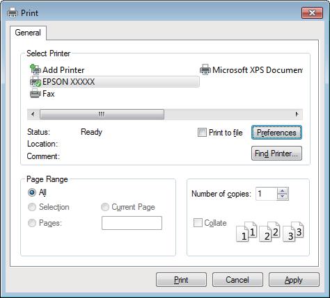 Podstawowe czynności obsługowe F Po skonfigurowaniu wszystkich ustawień kliknij przycisk Print (Drukuj). Podstawowe metody drukowania (system Mac OS X) A Włącz drukarkę i załaduj papier.
