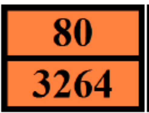 Brak dodatkowych informacji. 14.6 Szczególne środki ostrożności dla użytkownika 14.6.1 Transport lądowy Numer identyfikacyjny zagrożenia (nr Kemler) 80 Kod klasyfikacja C1 Pomarańczowe tablice Kategoria tunelu LQ Wyłączone ilości (ADR) E LQ07 E1 14.