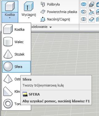 SUMA, RÓŻNICA, ILOCZYN Do edycji brył bardzo często wykorzystuje się poleceń :suma, różnica i iloczyn znajdujące się w panelu edycja brył.