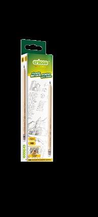 Triangular natural pencil with eraser - HB