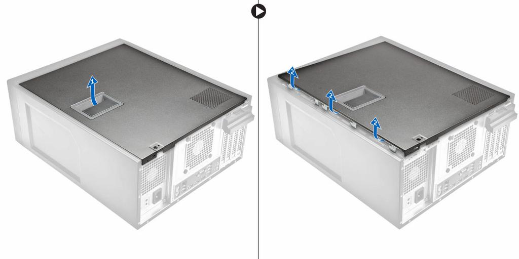 Wymontowywanie i instalowanie komponentów 2 Ta sekcja zawiera szczegółowe instrukcje wymontowywania i instalowania komponentów w komputerze.