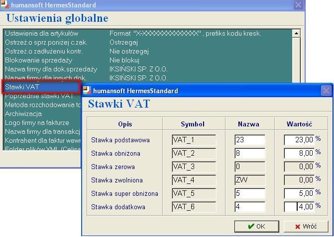 1. Zmiany w systemie związane ze zmianą stawek VAT W związku ze zmianami dotyczącymi stawek VAT od kolejnej wersji będą funkcjonowad nowe pojęcia w systemie, którymi w dalszej części materiału