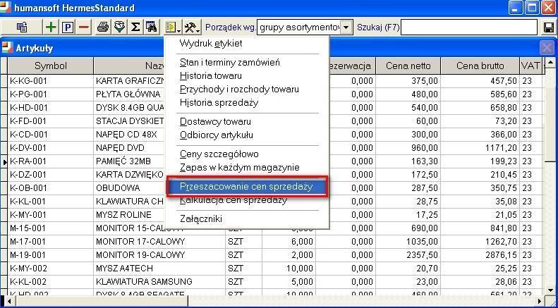 W wyniku ustalenia nowych cen sprzedaży, pojawią się sytuacje w których: 1. zdecydujecie Paostwo na pozostawienie sprzedaży na dotychczasowym poziomie kosztem swojej marży 2.