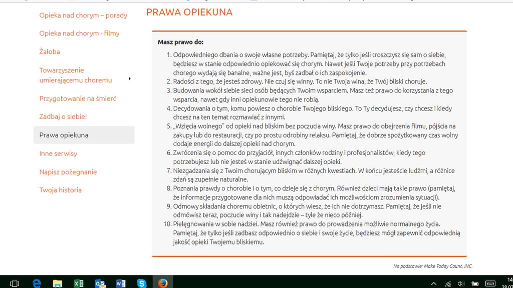 Oprócz podpisów pod Listem pojawiały się komentarze, podkreślające wagę tematu. Są wśród nich opinie ogólne, na przykład: Chory i opiekun w domu są jak za murem.