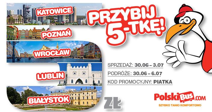 Tak, tak, dobrze widzicie cena biletu to 5 zł plus 1 zł za rezerwację. Dokąd pojedziemy z tą promocją?