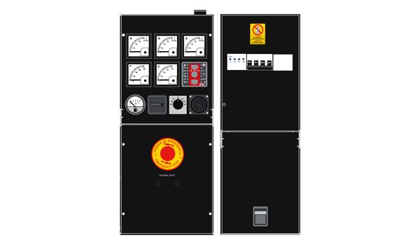 MODEL PANELU STEROWANIA M6 Bezpotencjałowy panel sterowania, zabezpieczenie termoelektryczne lub dwubiegunowe (w zależności od napięcia), przekaźnik różnicowoprądowy.
