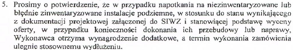 zinwentaryzowane instalacje podziemne, wówczas wymuszają one zmianę dokumentacji projektowej, co zostało uregulowane w par.