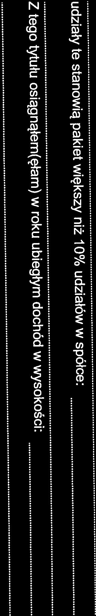 udziały te stanowią pakiet większy niż 10% udziałów w spółce: orzedsiebiorców. w których uczestnicza takie osoby - 1.